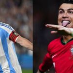 Messi e Cristiano Ronaldo podem fazer história • Foto: Reprodução/X/@CONMEBOL / Reprodução / Instagram/Cristiano Ronaldo
