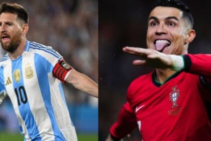 Messi e Cristiano Ronaldo podem fazer história • Foto: Reprodução/X/@CONMEBOL / Reprodução / Instagram/Cristiano Ronaldo