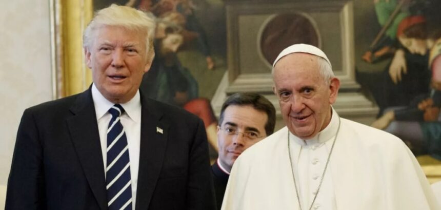 O presidente dos EUA, Donald Trump, e o Papa Francisco se encontraram no Vaticano em 24 de maio de 2017 (Foto: Foto: Reuters)