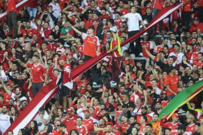 Torcida do Inter durante o jogo contra o Nacional, no Beira-Rio, pela Libertadores • Flickr/Internacional