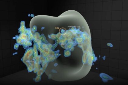 A nuvem molecular foi detectada a 300 anos-luz da Terra, mais perto do que qualquer outra nuvem similar formadora de estrelas • Thomas Müller (HdA/MPIA)/Thavisha Dharmawardena (NYU) via CNN Newsource